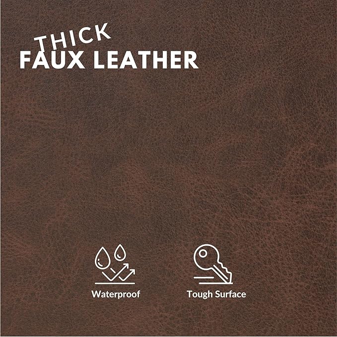 Faux Leather Fabric, Thick Durable Synthetic Repholstery Leather Vinyl - Image 2