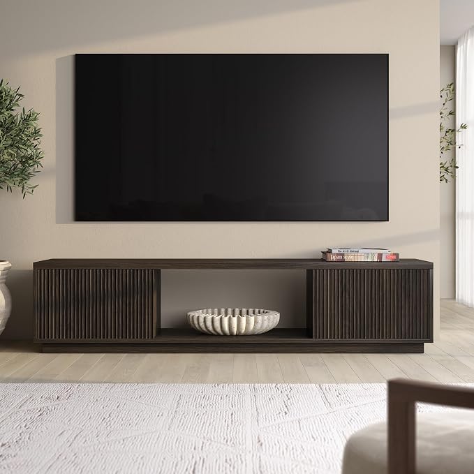 Henn&Hart Fluted TV Stand for TVs up to 78" by HennHart