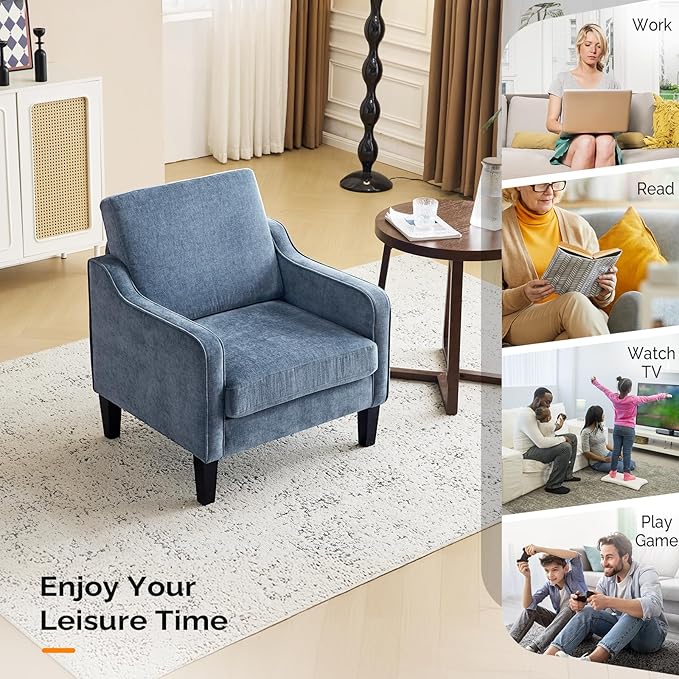 VINGLI Mid Century Modern Accent Chair, Waiting Room - Image 7