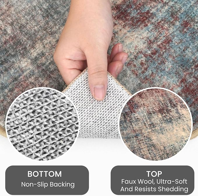 IOHOUZE Abstract Runner Rug 3x12 Ft Washable Runners - Image 4