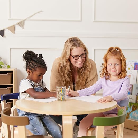 ECR4Kids Bentwood Table and Curved Back Chair Set, Kids Furniture - Image 10
