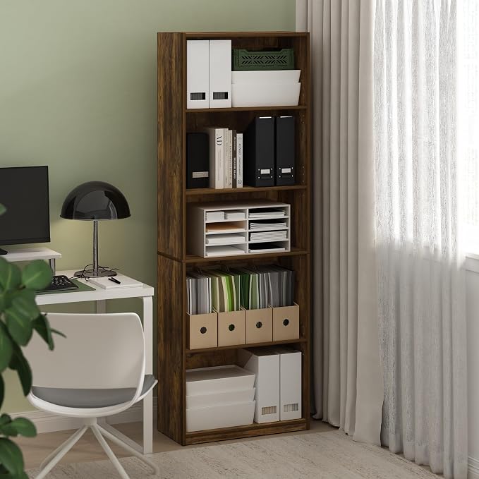 Furinno GEHRY Book Shelf, 5-Tier Bookshelf - Image 2