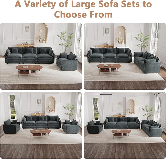mikibama Modular Sectional Sofa, 146.5 Inch U Shaped Couch Set - Image 7