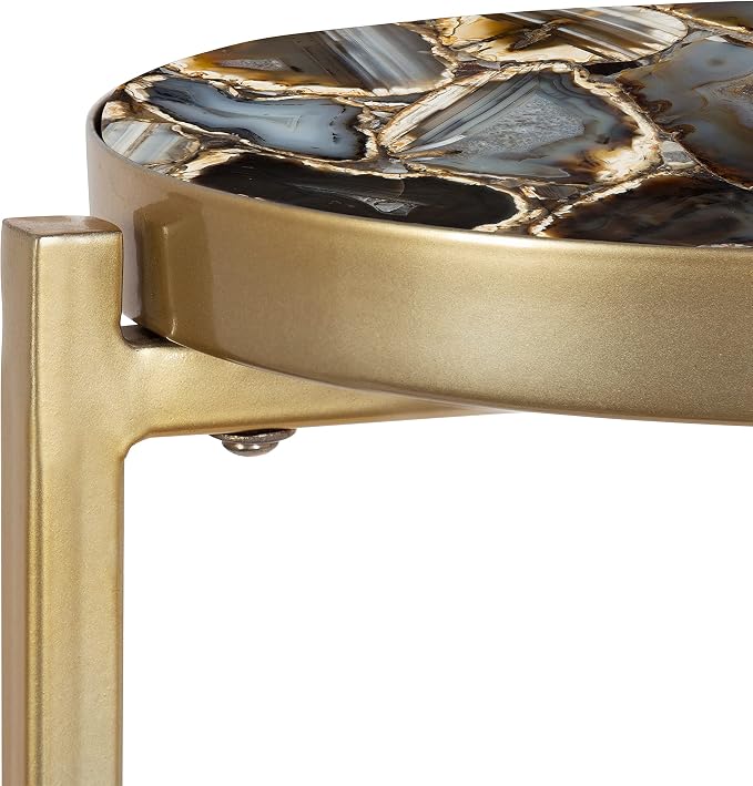 Kate and Laurel Aguilar Glam Drink Table, Transitional Tea Table and Plant Stand - Image 4