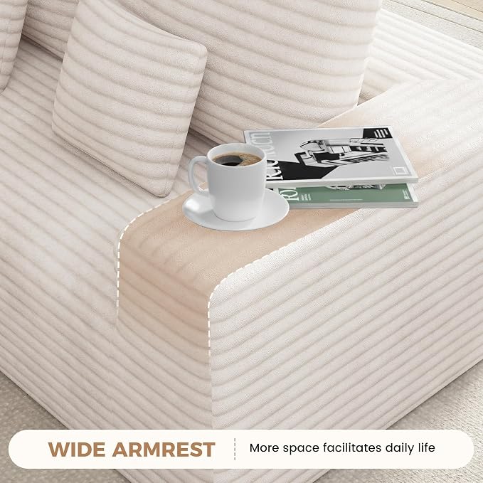 Luxanimarion 136'' Large Sectional Cloud Couches - Image 6