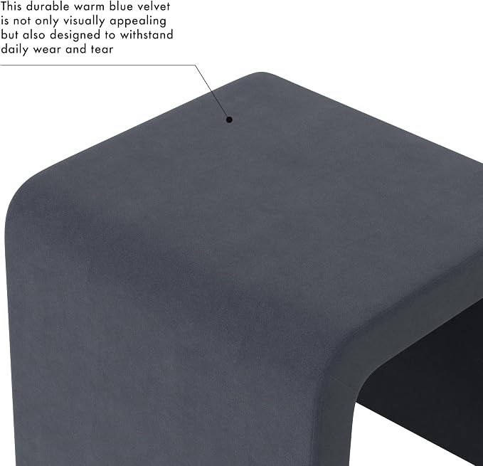HomePop Modern Arch Velvet Ottoman|Homepop Home Décor|Ottoman - Image 4