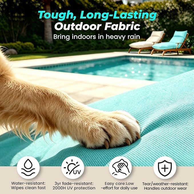 Outdoor Chaise Lounge Chair Cushion, Waterproof Non-Slip Patio Chaise Lounge - Image 9
