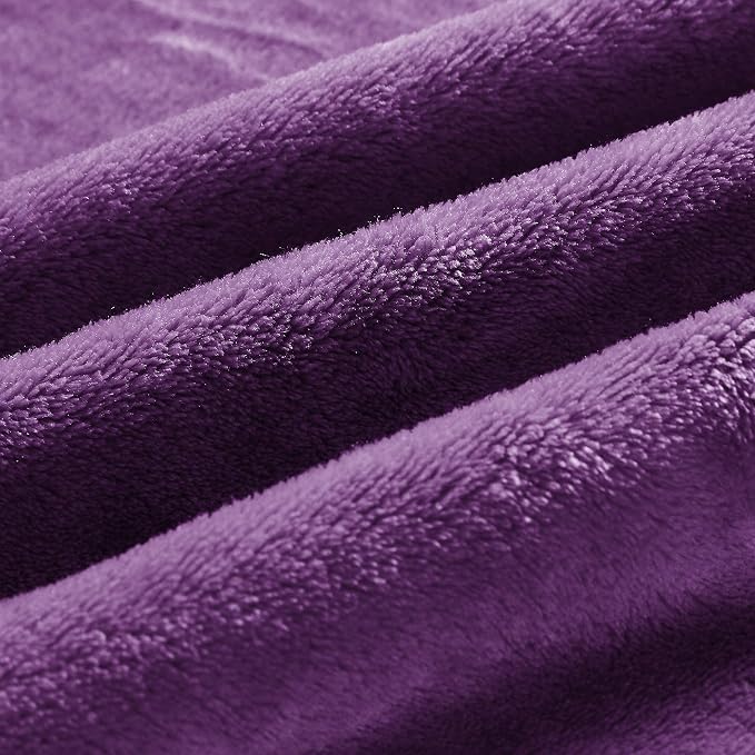 BEDELITE Fleece Blanket Twin Size Purple Throw Blankets - Image 3