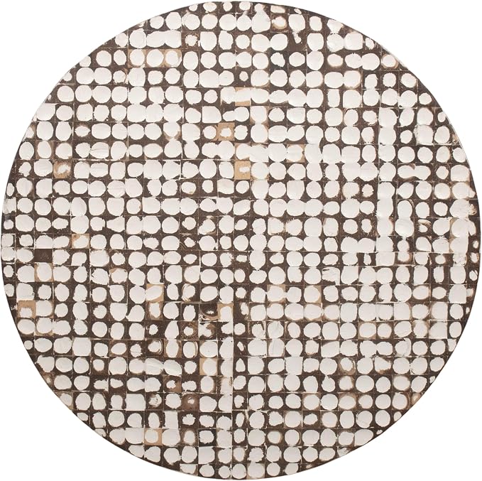East at Main Round Coffee Table – White Boho Cocktail Table - Image 6