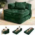 Folding Sofa Bed Chair with Armrests, Convertible Futon Couch Sleeper Chair by laapee