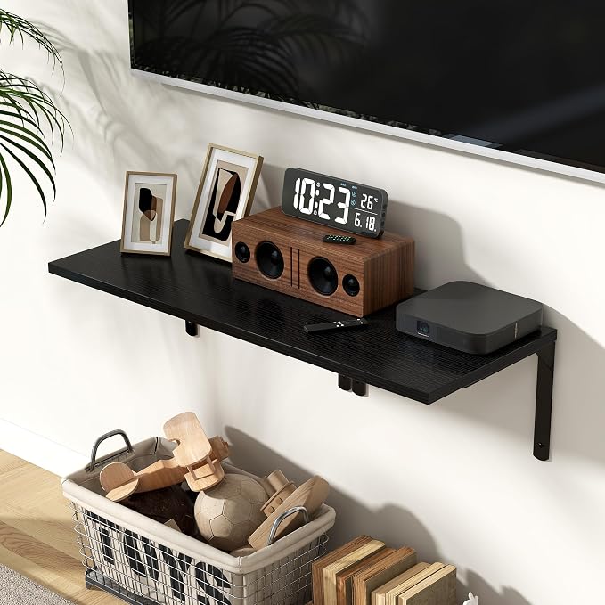 Fun Memories Floating Shelves for Wall, 12 Inch Deep Floating Shelves Set of 2 - Image 2