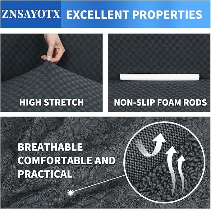 ZNSAYOTX 1 Piece Jacquard Couch Covers - Image 4