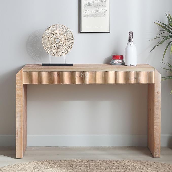 51.8" Wood Console Table for Entryway, Modern Sofa Table Behind Couch - Image 3