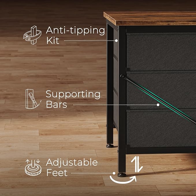 Huuger 63 Inch Dresser for Bedroom, Dresser for Closet - Image 7