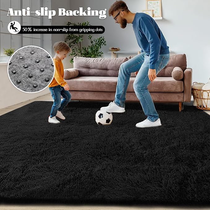 8x10 Area Rugs for Living Room: Fluffy Shag Soft Washable Rug Large Fuzzy Plush - Image 7