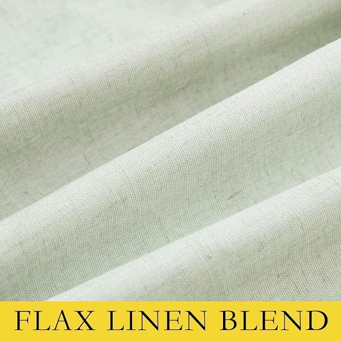 NICETOWN 100% Absolutely Blackout Linen Curtains - Image 8