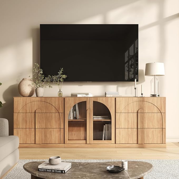 BELLEZE 3-Piece Sideboard Cabinet Set Freely Configurable, Modern Wood Modular - Image 6