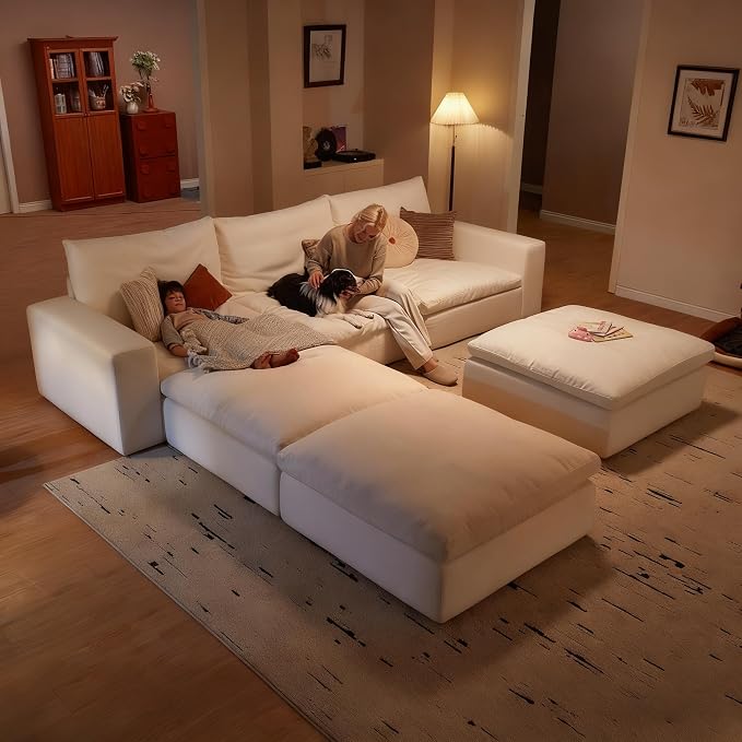 Modular Cloud Sofa, 110.2" Cloud Sectional Couches - Image 8