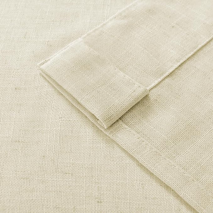Joydeco Linen Curtains 72 Inch Length 2 Panel Sets, Light Filtering Curtains - Image 7