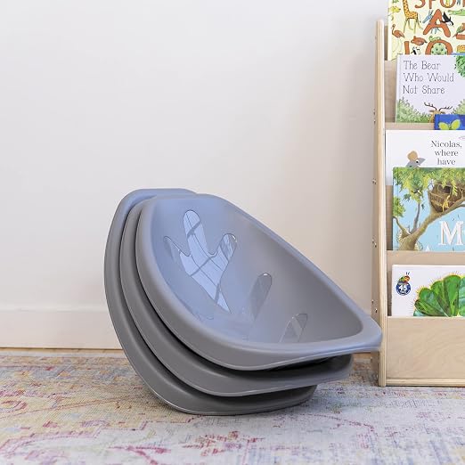 ECR4Kids Plastic Leaf Scoop Floor Rocker Seat, Classroom Furniture - Image 10