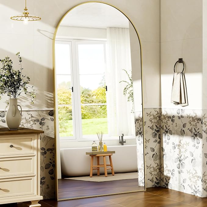 HARRITPURE 76"x34" Arched Full Length Mirror, Floor Mirrors - Image 7
