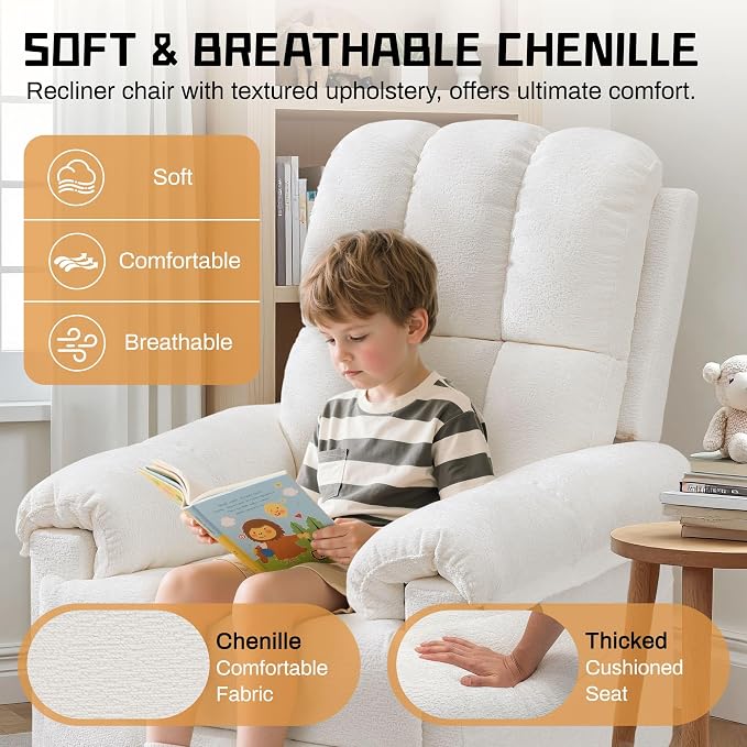 Korser Recliner Chair, Swivel Rocker Recliner Chair - Image 7