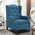 Wingback Recliner with Massage and Heat, Tufted Fabric Push Back Recliner Chair by Consofa