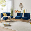 HULALA Home 3 Piece Velvet Living Room Furniture Set, Modern Comfy Upholstered by HULALAHOME