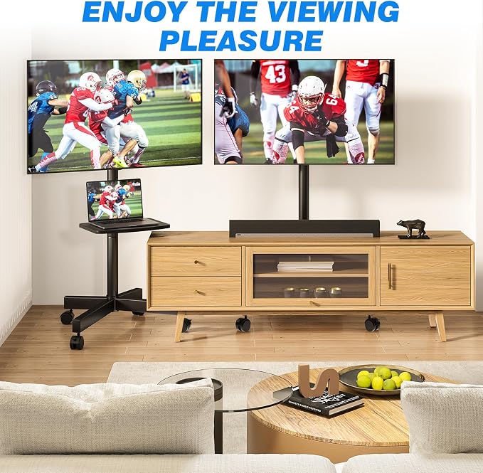 Rfiver Mobile TV Stand for 23-65 Inch LCD LED Flat/Curved Panel Screen TVs up - Image 9