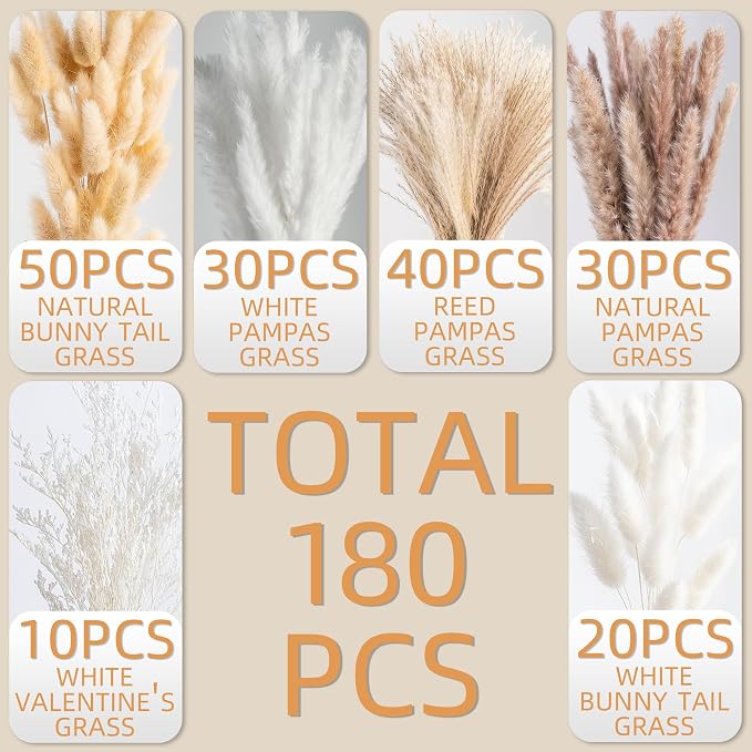 Natural Pampas Grass Mix Bouquet | Dried Pampas Bouquet - Image 3