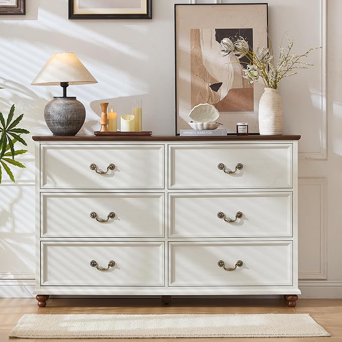 Joaxswe Farmhouse 6 Drawers Dresser - Image 8