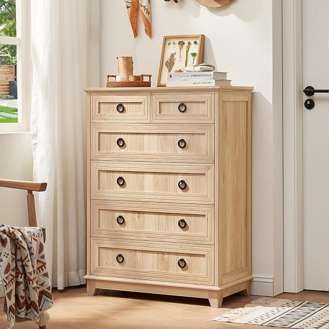 Joaxswe Farmhouse 6 Drawer Dresser - Image 9