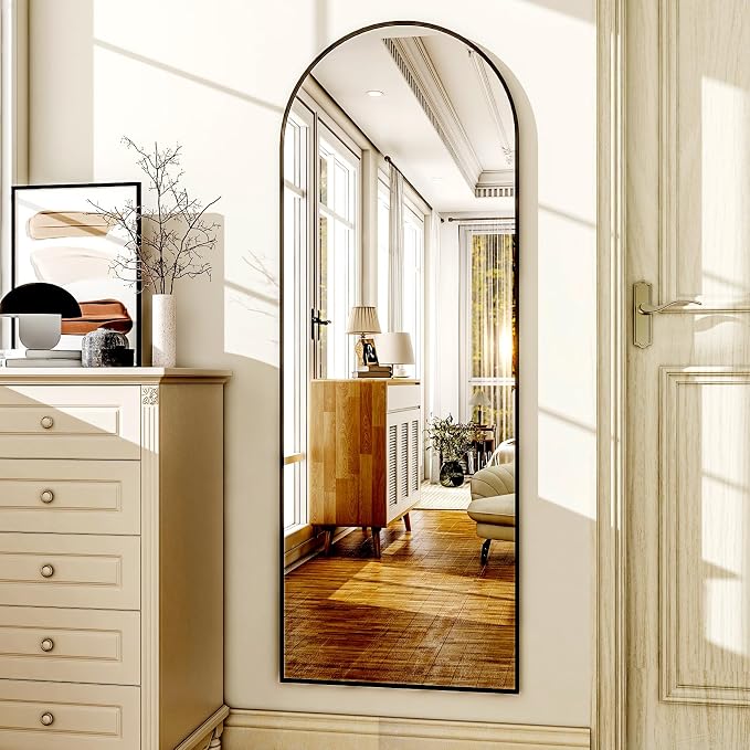 HARRITPURE 59"x16" Arched Full Length Mirror, Arch Floor Mirror - Image 2