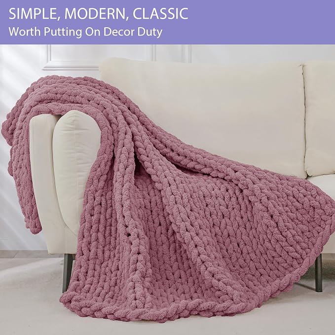 Bigacogo Chunky Knit Throw Blanket - Image 3