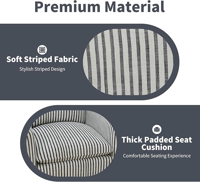 INZOY Swivel Accent Square Chair - Image 4