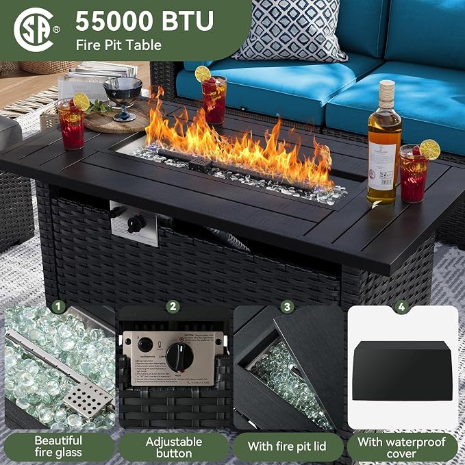 Aoxun 8 Piece Patio Furniture Set - Image 6