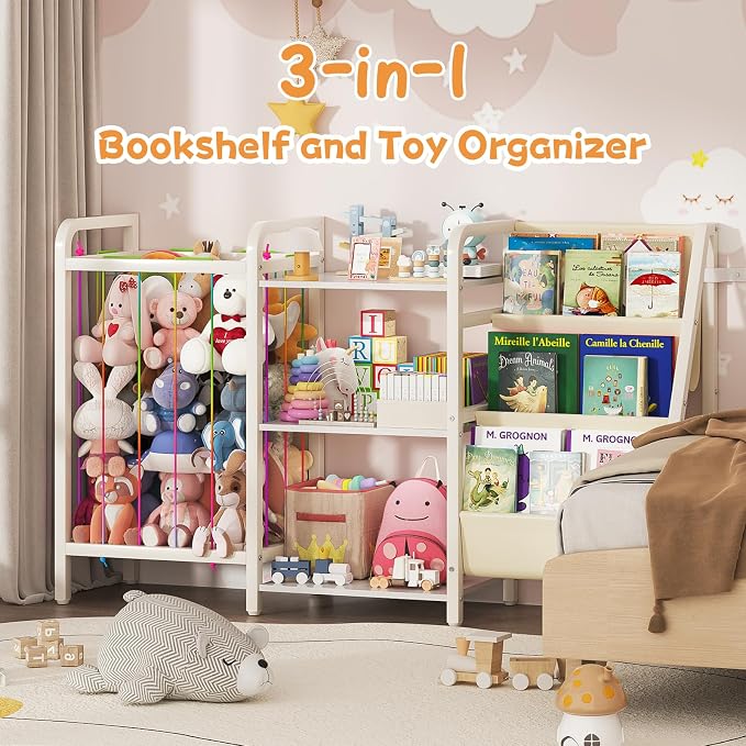 B1 Kids Bookshelf and Toy Storage, 3-Tier Book Shelf - Image 5