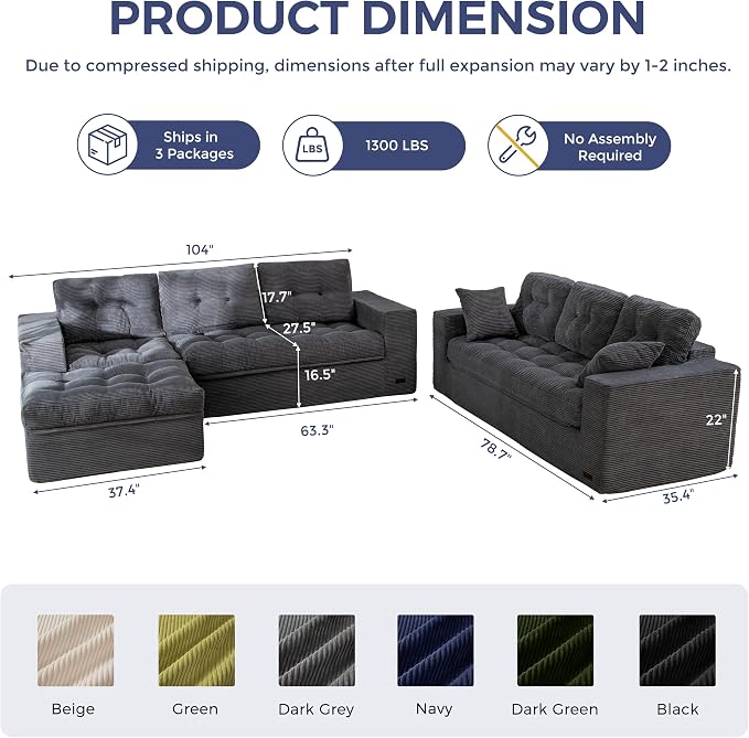 MAXYOYO Modular Sectional Sofa - Image 2