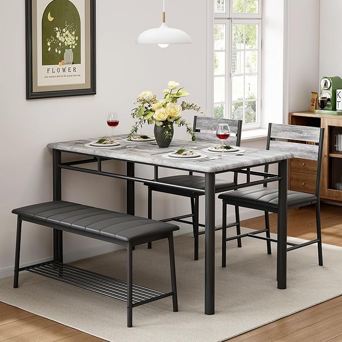 IRONCK Dining Table Set for 4, Kitchen Table - Image 4