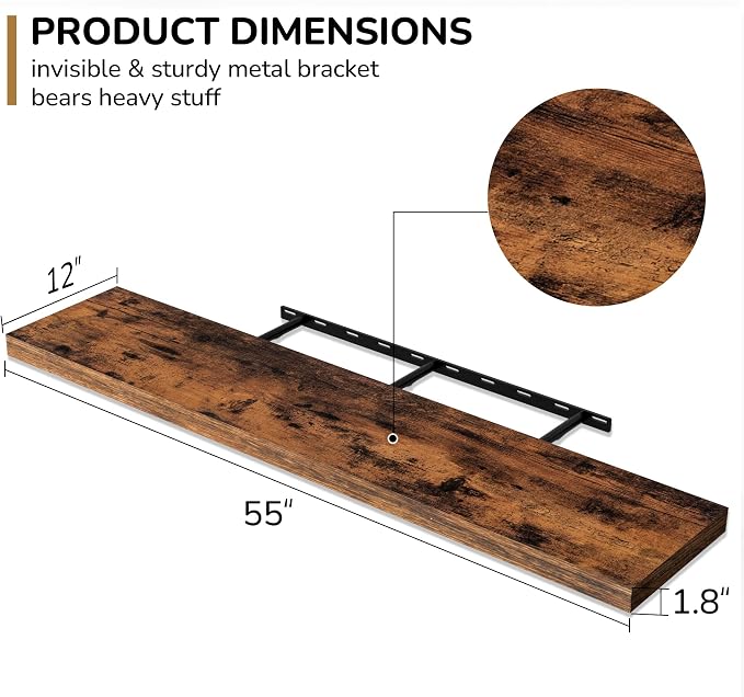 Fun Memories 55 Inch Floating Shelves - Image 3