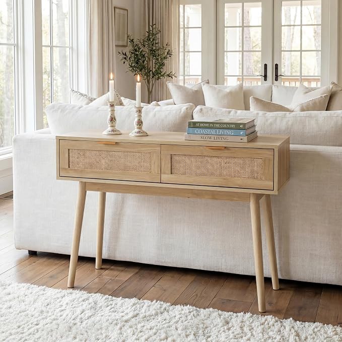 HOPUBUY Console Table and Nightstands Set of 2, Narrow Sofa Table - Image 4