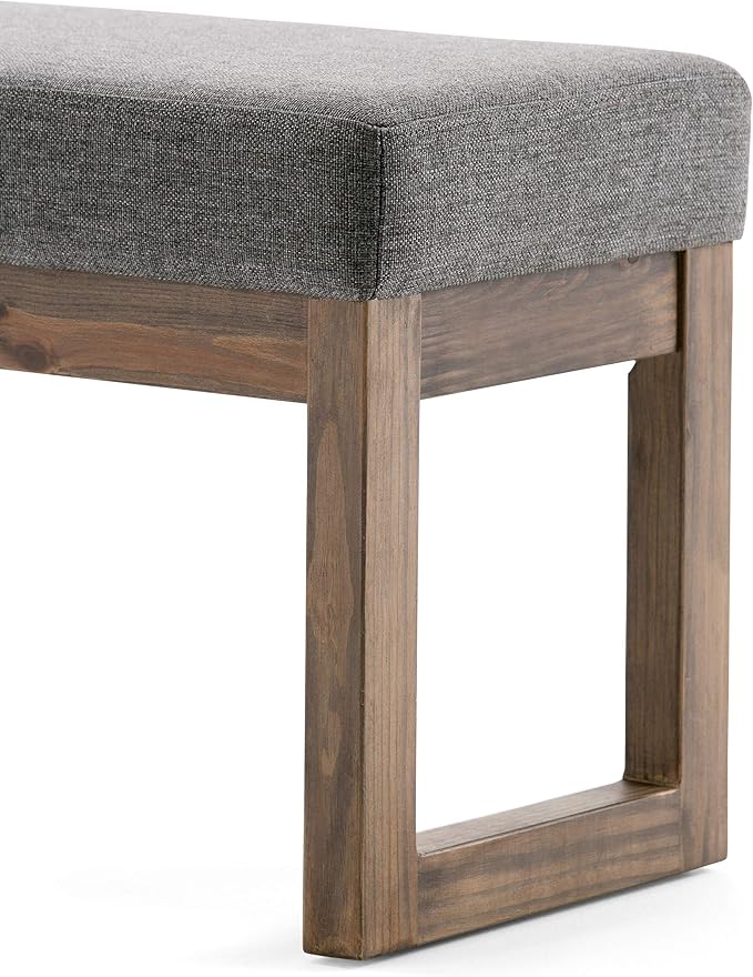SIMPLIHOME Milltown Small Ottoman Bench - Image 5