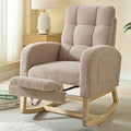 NIOIIKIT Modern Nursery Rocking Chair, Teddy Upholstered Rocking Chair by NIOIIKITFURNITURE