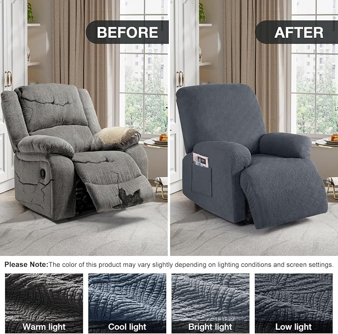 Timeles Recliner Covers Recliner Chair Covers Reclining Couch Covers Sofa - Image 4