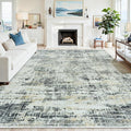 6x9 Area Rugs for Living Room Washable Rug: Anti-Skid Abstract Modern Living by Crority
