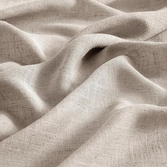 MIULEE Natural Linen Curtains 84 Inch Length 2 Panels - Image 4