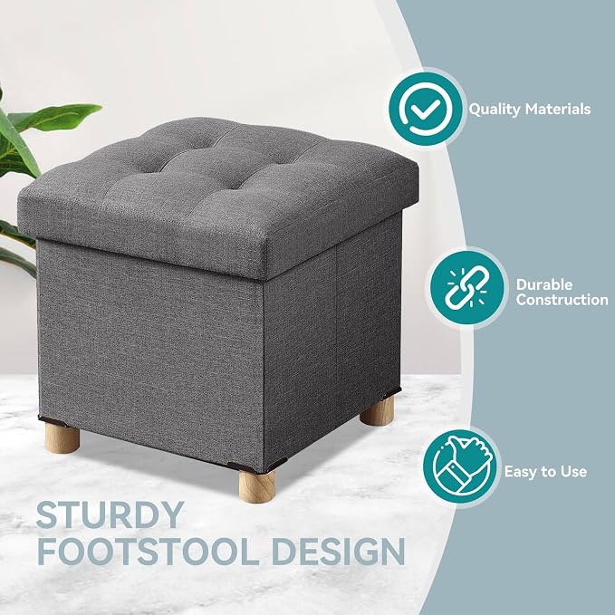 BRIAN & DANY Ottoman with Storage, Small Storage Ottoman - Image 5