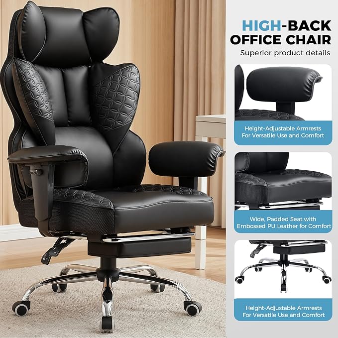 COMHOMA Big and Tall Office Chair Heavy Duty Wide Ergonomic Gaming Chair - Image 9