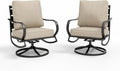 Sophia & William 2 Pieces Patio Furniture Sets Metal Sofa Chairs Patio Cushion by SophiaWilliam