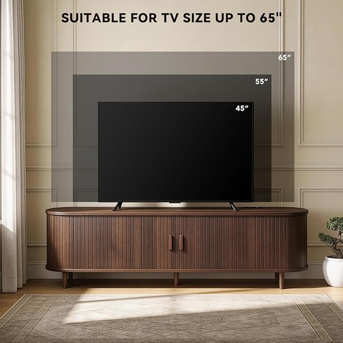 58" Mid Century Modern TV Stand - Image 7